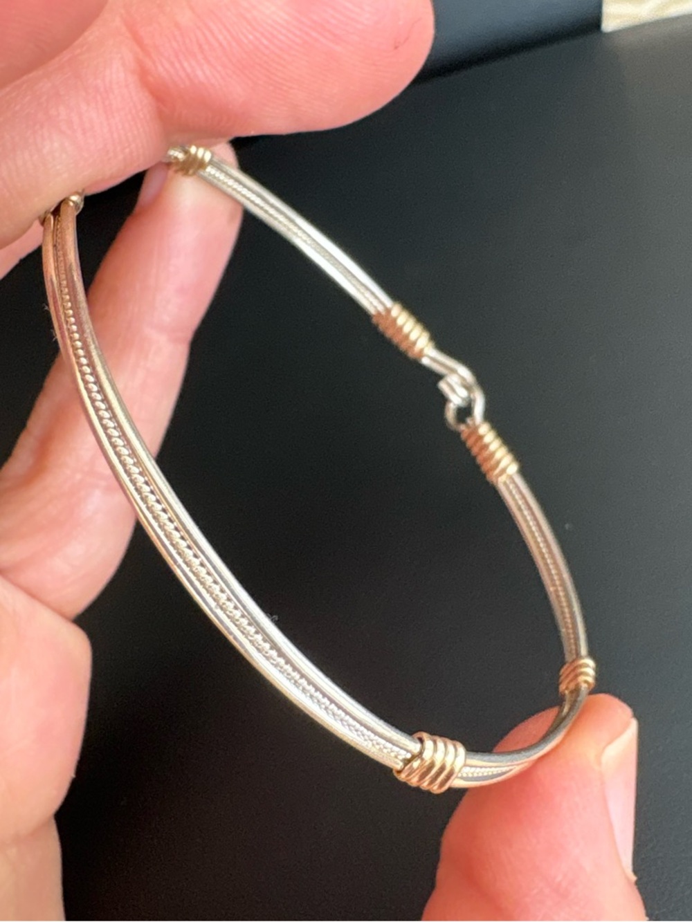 Ronaldo Jewelry Be Kind Bracelet 925 Sterling Silver Gold Accent 7.5 - Picture 4 of 16